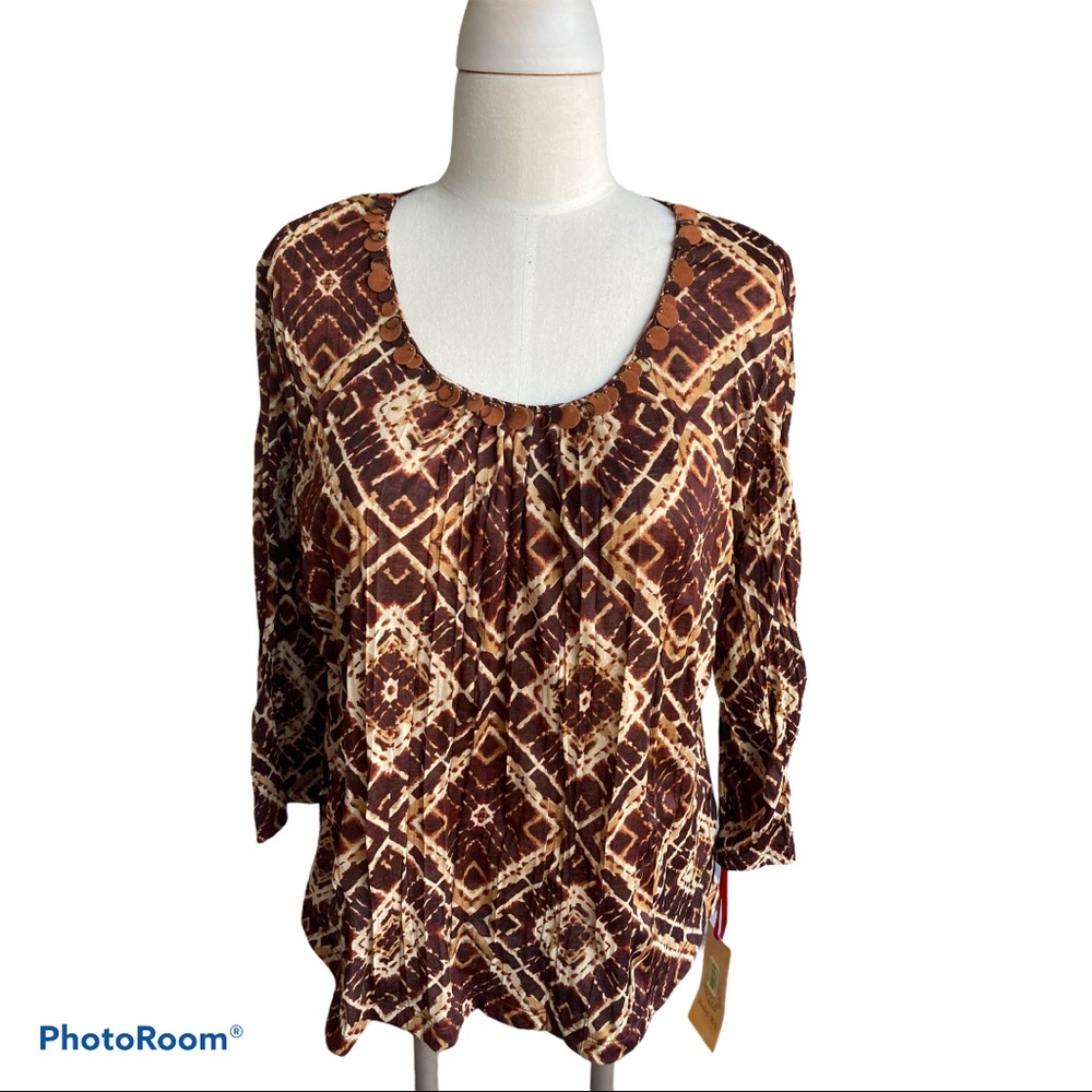 NWT: Ruby Rd - 3/4 Sleeve Top